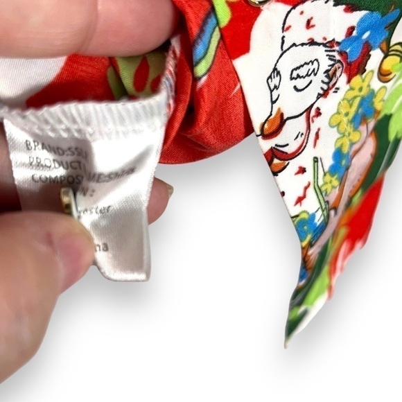 4 for $40 SALE! SSLR Christmas Paradise Hawaiian Shirt, Red Print, Size L - Picture 6 of 12